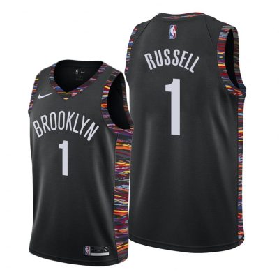 Youth Brooklyn Nets 2018-19 D Angelo Russell #1 City Edition Black Jersey