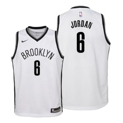 Youth Brooklyn Nets DeAndre Jordan #6 Association White - Jersey