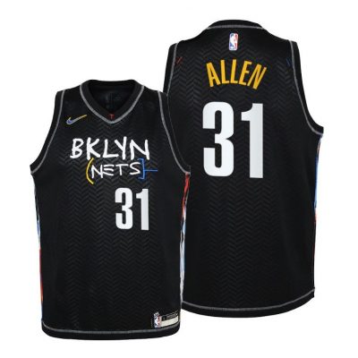 Youth Brooklyn Nets Jarrett Allen City Black Jersey - Kids