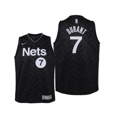 Youth Brooklyn Nets Keven Durant Youth 2021 Earned Edition Black Jersey