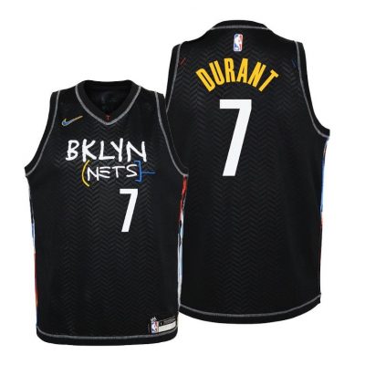 Youth Brooklyn Nets Kevin Durant 2020-21 City Edition Black Jersey