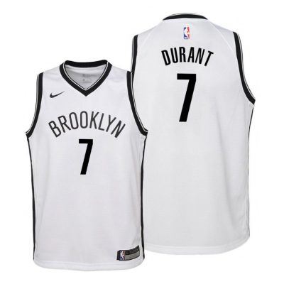 Youth Brooklyn Nets Kevin Durant #7 Association White - Jersey