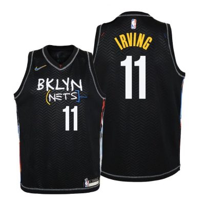 Youth Brooklyn Nets Kyrie Irving 2020-21 City Edition Black Jersey