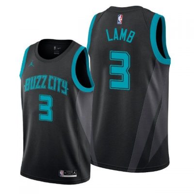 Youth Charlotte Hornets 2018-19 Jeremy Lamb #3 City Edition Black Jersey