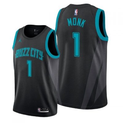 Youth Charlotte Hornets 2018-19 Malik Monk #1 City Edition Black Jersey