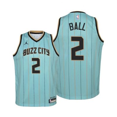 Youth Charlotte Hornets LaMelo Ball 2020-21 City Mint Green Jersey