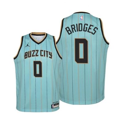 Youth Charlotte Hornets Miles Bridges 2020-21 Buzz City Mint Green Jersey