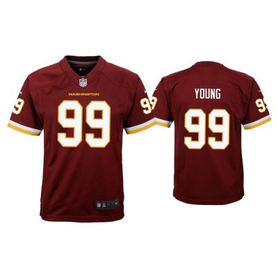 Youth Chase Young Washington Football Team Burgundy Game Jersey