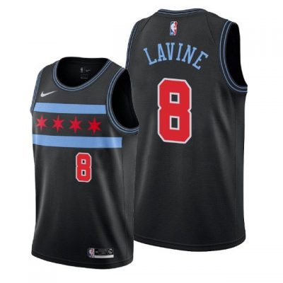 Youth Chicago Bulls 2018-19 Zach LaVine #8 City Edition Black Jersey