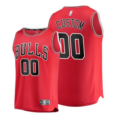 Youth Chicago Bulls Custom youth 2020-21 Icon Edition Red Jersey