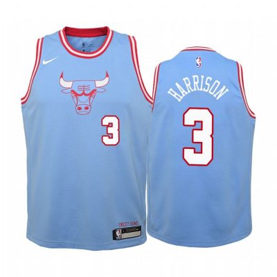 Youth Chicago Bulls Shaquille Harrison #3 City Blue Jersey