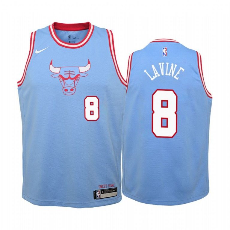 Youth Chicago Bulls Zach LaVine #8 City Blue Jersey