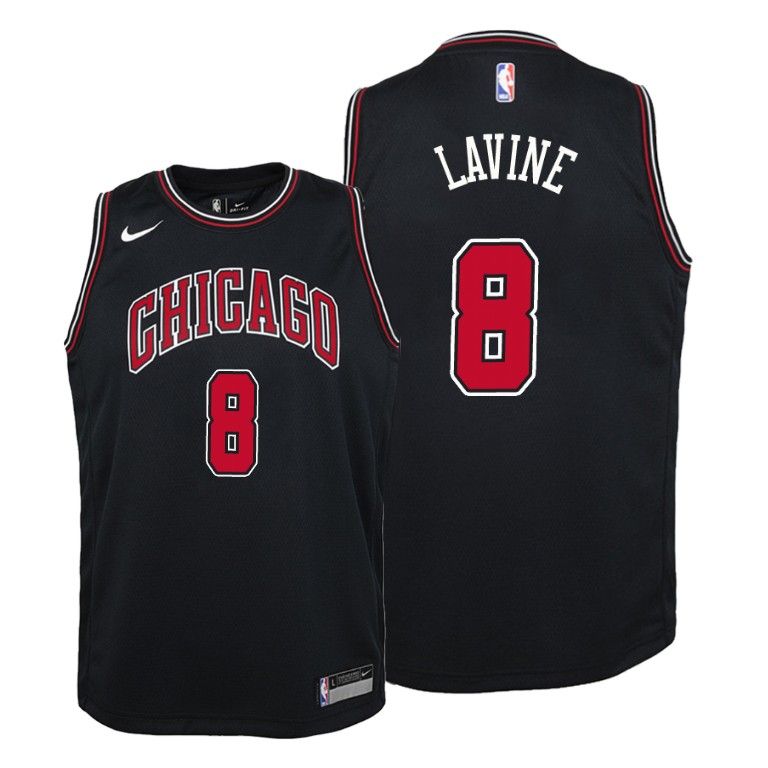 Youth Chicago Bulls Zach LaVine #8 Statement Black Jersey
