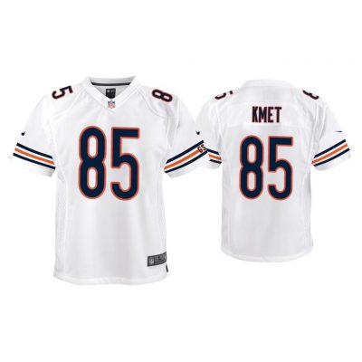 Youth Cole Kmet Chicago Bears White Game Jersey