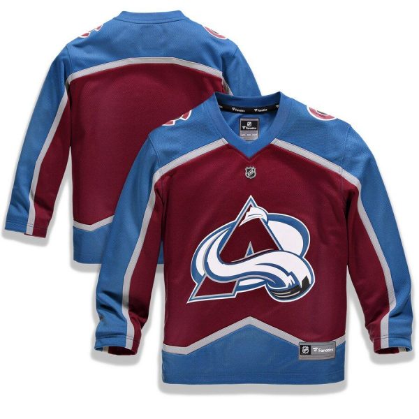 Youth Colorado Avalanche Maroon Home Replica Blank Jersey