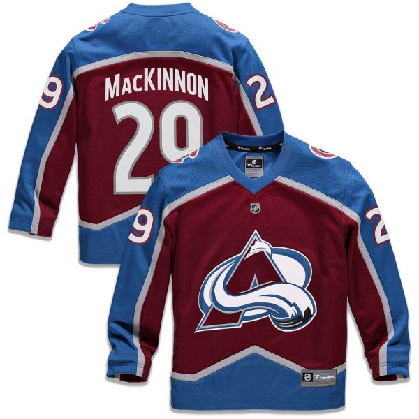 Youth Colorado Avalanche Nathan MacKinnon Burgundy Replica Player Jersey