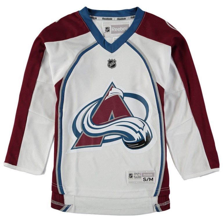 Youth Colorado Avalanche White Blank Replica Jersey