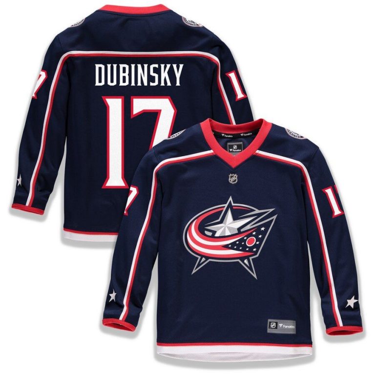 Youth Columbus Blue Jackets Brandon Dubinsky Navy Home Replica Player Jersey