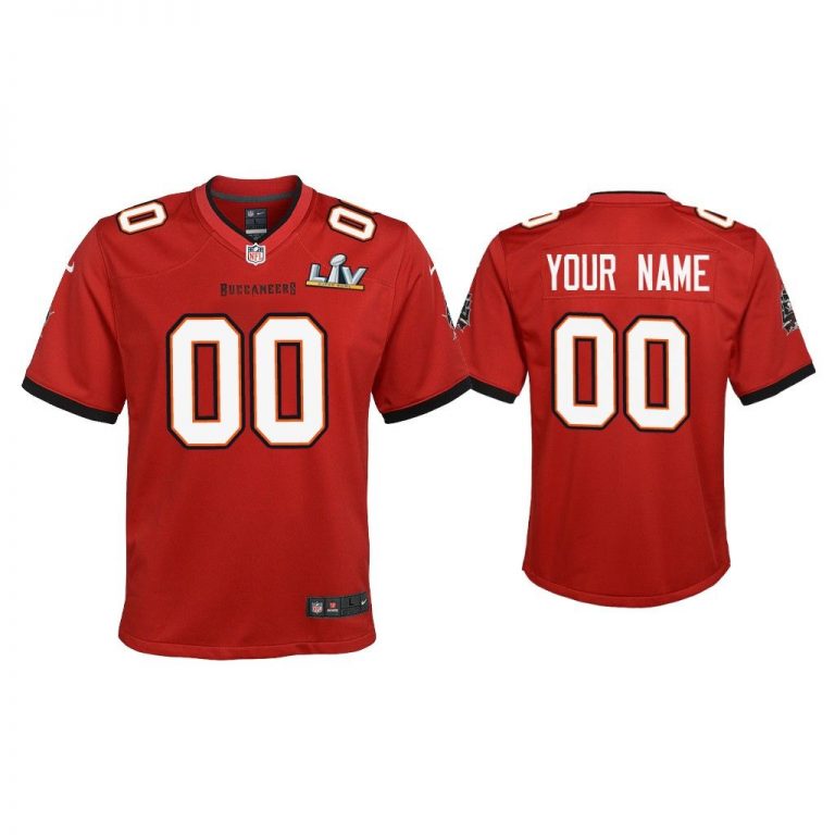 Youth Custom Tampa Bay Buccaneers Super Bowl LV Red Game Jersey