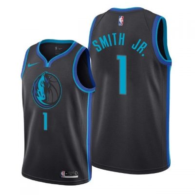 Youth Dallas Mavericks 2018-19 Dennis Smith Jr. #1 City Edition Anthracite Jersey