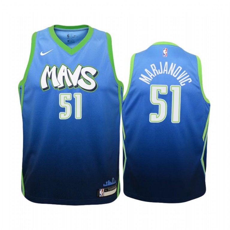 Youth Dallas Mavericks Boban Marjanovic #51 City Blue Jersey