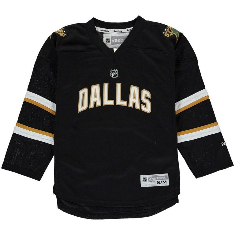 Youth Dallas Stars Black Blank Replica Jersey