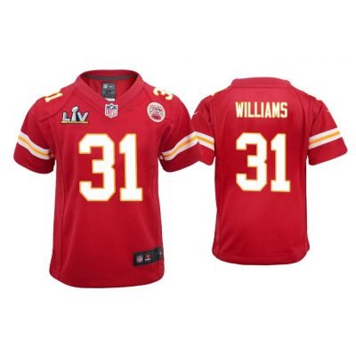 Youth Damien Williams Kansas City Chiefs Super Bowl LV Red Game Jersey