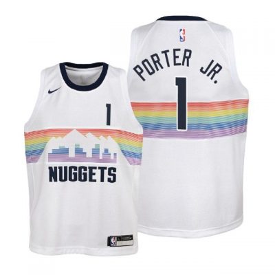 Youth Denver Nuggets 2018-19 Michael Porter Jr. #1 City Edition White Jersey