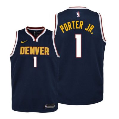 Youth Denver Nuggets Michael Porter Jr. youth 2020-21 Icon Edition Navy Jersey