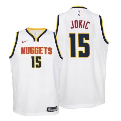 Youth Denver Nuggets Nikola Jokic 2020-21 Association Edition White Jersey