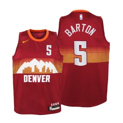 Youth Denver Nuggets Will Barton 2020-21 City Red Jersey