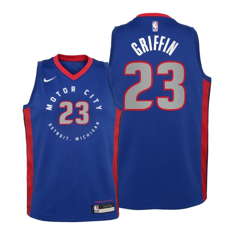 Youth Detroit Pistons Blake Griffin 2020-21 City Blue Jersey
