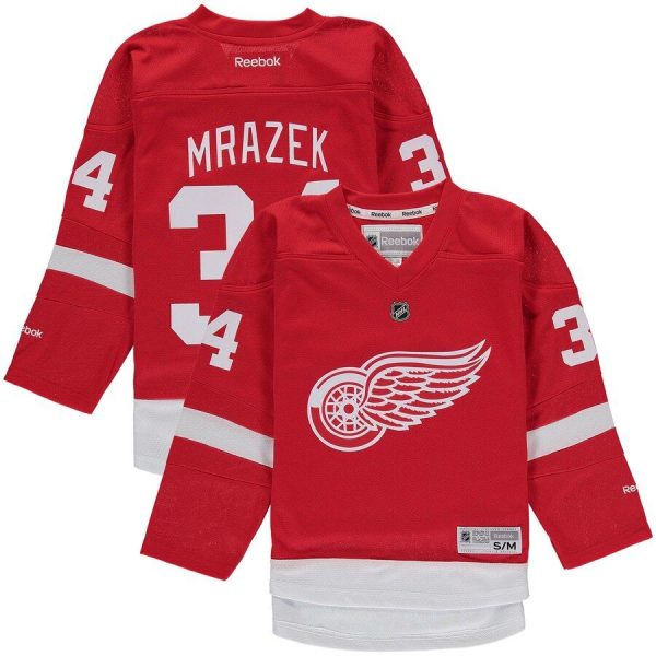 Youth Detroit Red Wings Petr Mrazek Red Replica NHL Player Jersey