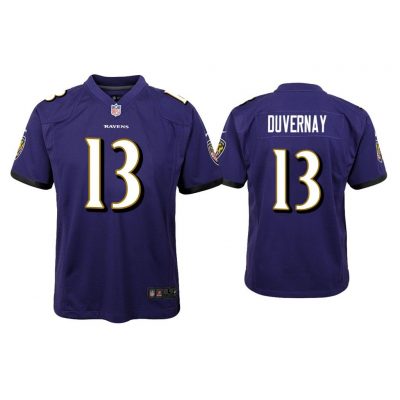 Youth Devin Duvernay Baltimore Ravens Purple Game Jersey