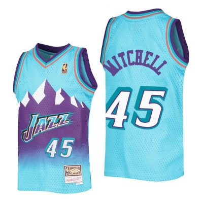 Youth Donovan Mitchell Utah Jazz Jersey #45 Reload Blue Throwback