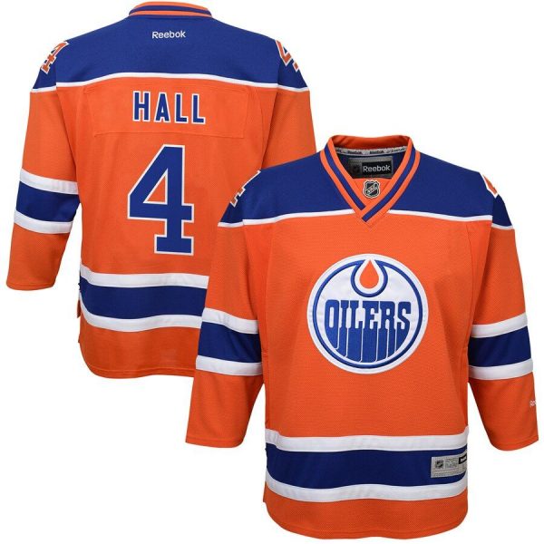 Youth Edmonton Oilers Taylor Hall Orange Alternate Premier Jersey