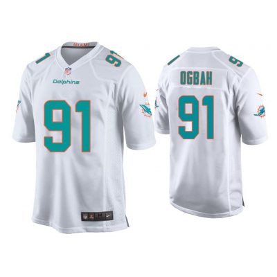 Youth Emmanuel Ogbah Miami Dolphins White Game Jersey