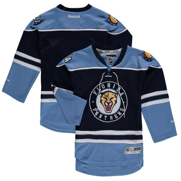 Youth Florida Panthers Navy Premier Blank Jersey