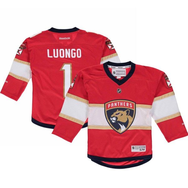 Youth Florida Panthers Roberto Luongo Red Replica NHL Player Jersey