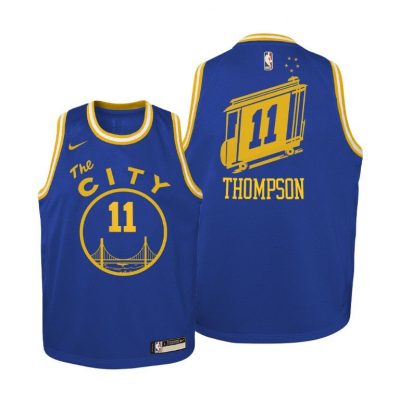 Youth Golden State Warriors Klay Thompson 2020-21 Hardwood Classics Blue Jersey