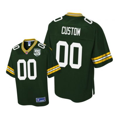 Youth Green Bay Packers # Green Custom Pro Line Jersey