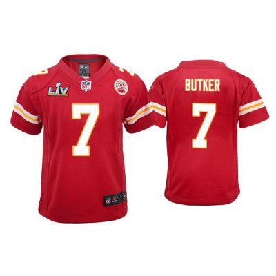 Youth Harrison Butker Kansas City Chiefs Super Bowl LV Red Game Jersey