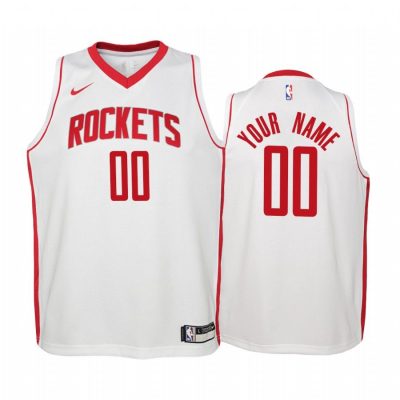 Youth Houston Rockets Custom #00 Association White - Jersey