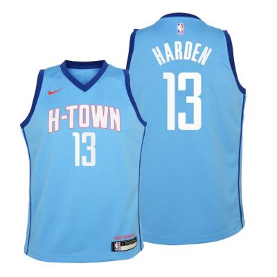 Youth Houston Rockets James Harden 2020-21 City Edition Blue Jersey