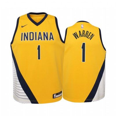 Youth Indiana Pacers 2019-20 T.J. Warren #1 Statement Gold Jersey