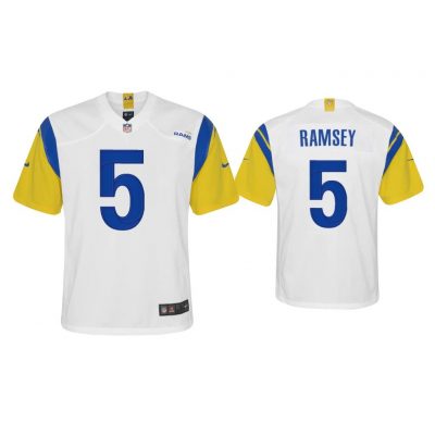 Youth Jalen Ramsey Los Angeles Rams White Alternate Game Jersey
