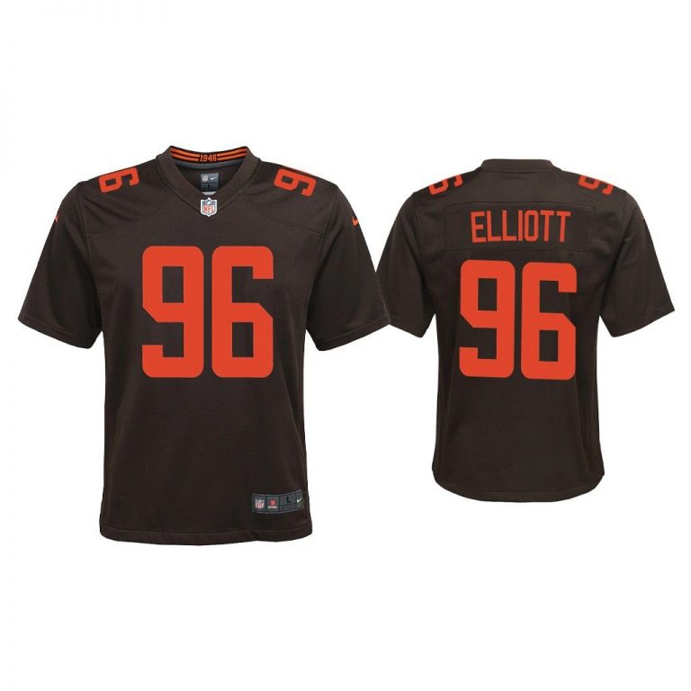 Youth Jordan Elliott Cleveland Browns Brown Alternate Game Jersey