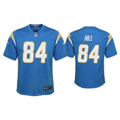 Youth K.J. Hill Los Angeles Chargers Powder Blue Game Jersey
