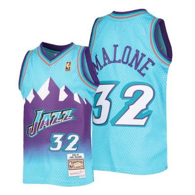 Youth Karl Malone Utah Jazz Jersey #32 Reload Blue Throwback