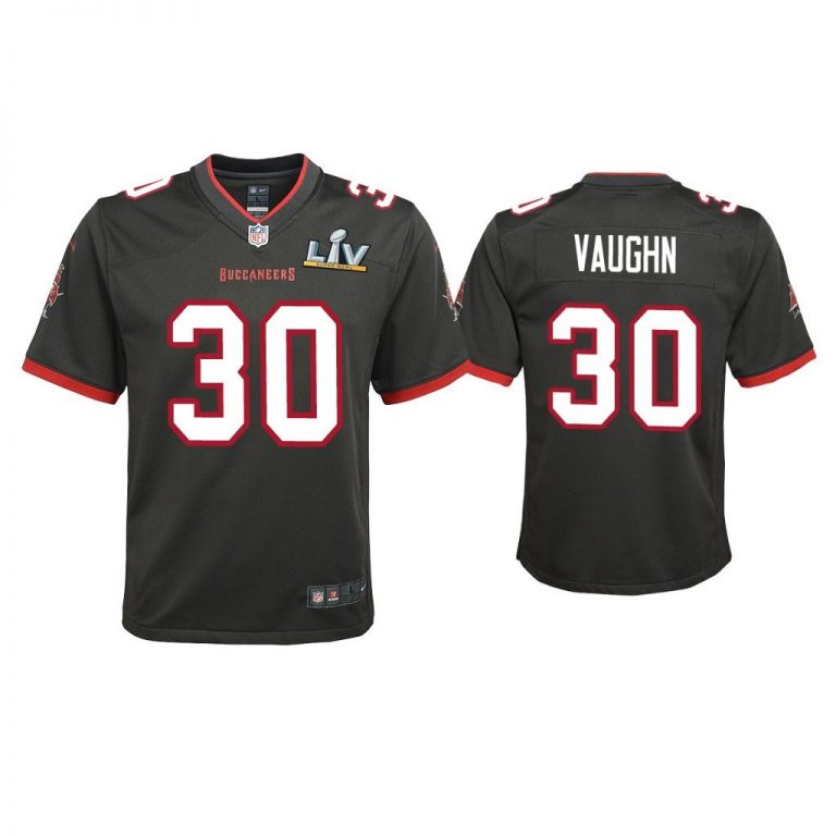 Youth Ke'Shawn Vaughn Tampa Bay Buccaneers Super Bowl LV Pewter Game Jersey